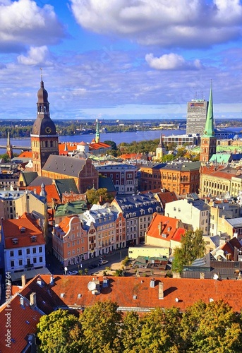 Vue sur la ville de Riga- Lettonie