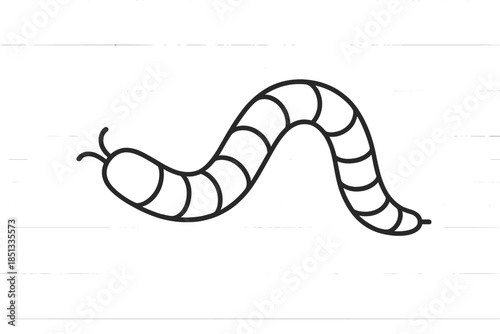 Night Crawler Icons. Line style icons of Night Crawlers: low stance, soft curve, tiny stinger mark, gentle pincer arc, rounded