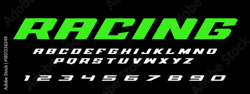 Racing Speed Alphabet Font Vector Bold Sport Typography Letters Download it in high resolution format and print in any size	
