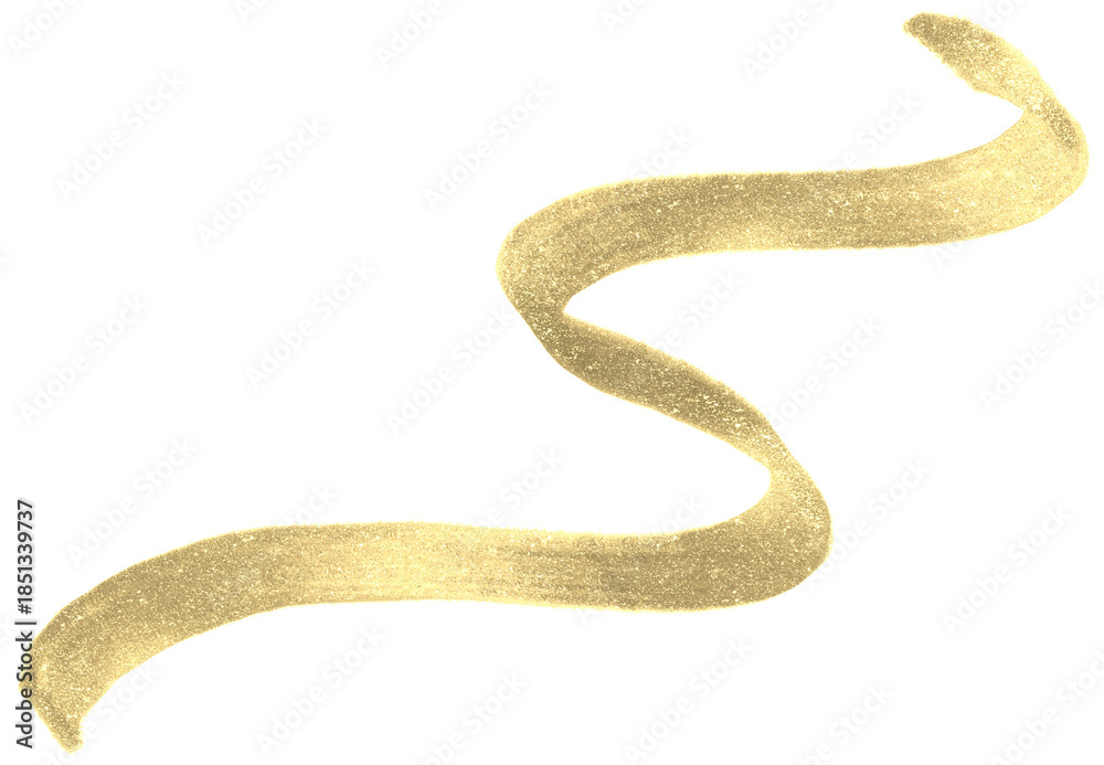 Fototapeta premium Gold glitter ribbon banner luxury illustration