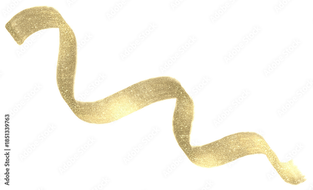 Naklejka premium Gold glitter ribbon banner luxury illustration