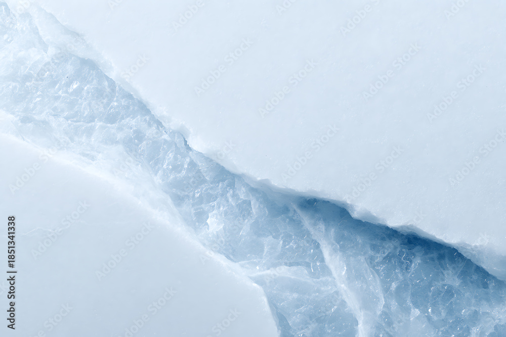 Obraz premium winter wonderland, high-end minimalist winter landscape with smooth icy textures and gentle lighting