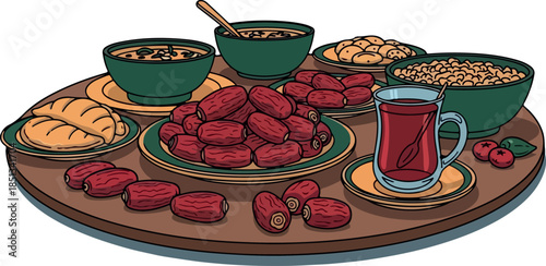 Traditional Turkish Tea Service.