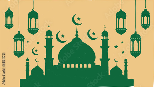 Islamic Mosque Silhouette Lanterns.