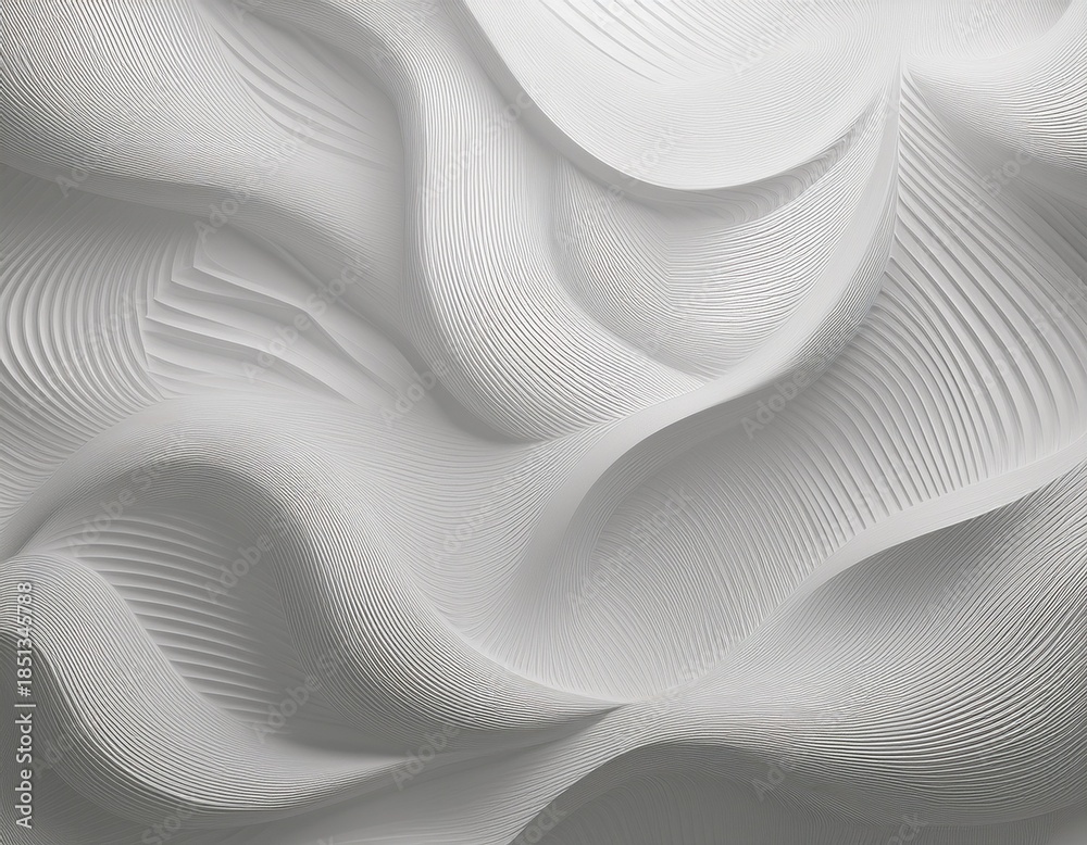 Naklejka premium abstract 3d white background with organic shapes and textured paper surface for design and art projects