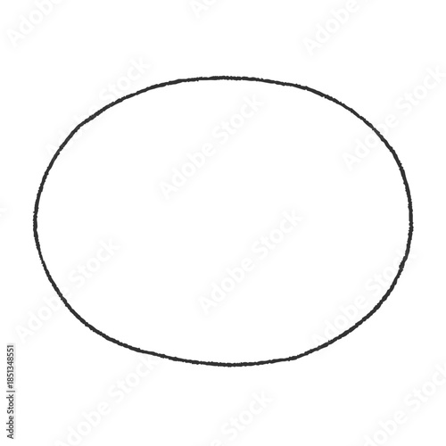 手描き風の楕円形のフレーム（内側が白背景）