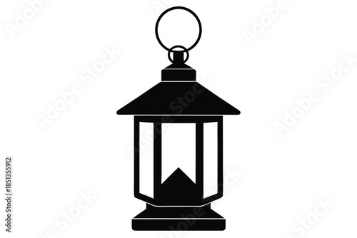lantern icon silhouette vector