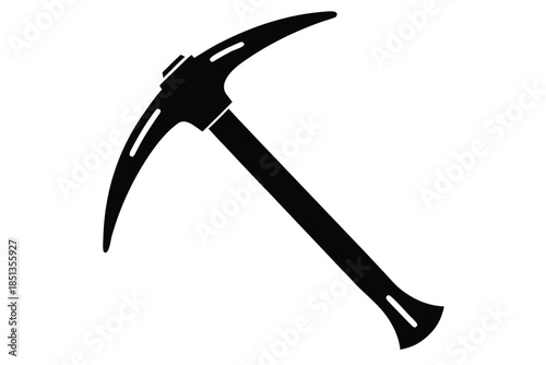 ice axe icon silhouette vector
