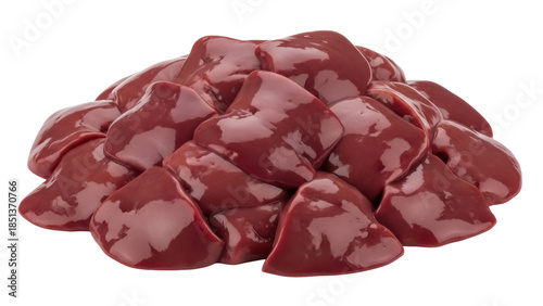 Konstfotografi Fresh chicken livers isolated PNG, raw poultry giblets for cooking and healthy e