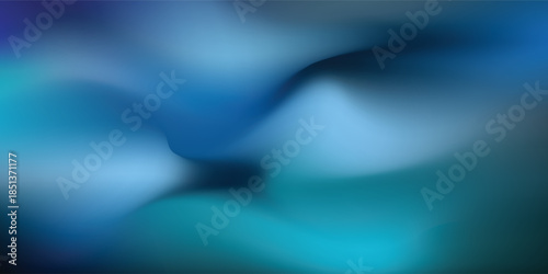 Abstract blue and teal gradient background with soft flowing colors and blurred wavy patterns.