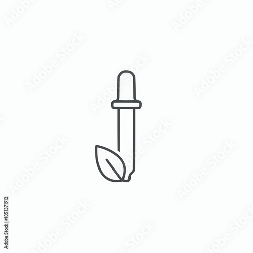 Natural herbal medicine dropper with leaf