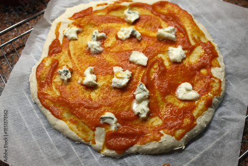cheese and tomato pizzas as italian food