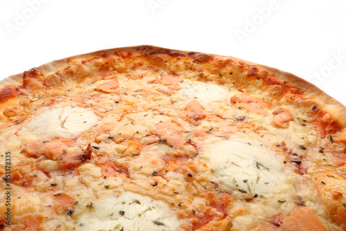 cheese and tomato pizzas as italian food
