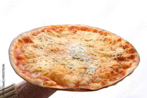 cheese and tomato pizzas as italian food