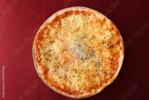 cheese and tomato pizzas as italian food