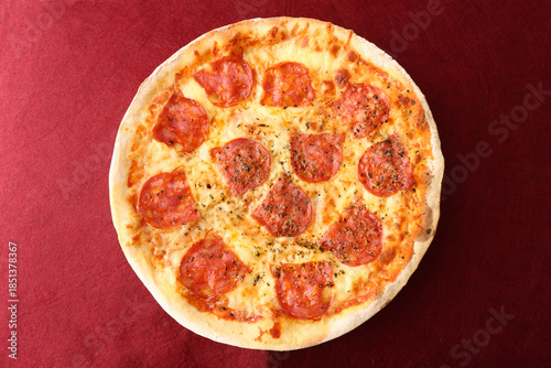 cheese and tomato pizzas as italian food