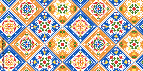 Seamless colorful patchwork. Vintage multicolor pattern in turkish style. Hand drawn background. Islam, Arabic, Indian, ottoman motifs