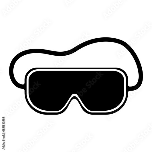 Sleeping Mask Black Icon Vector Device to aid in restful sleep