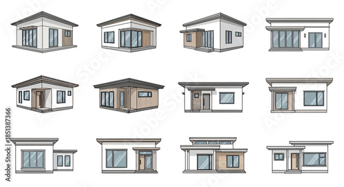 Collection of Modern House Facades Designs.