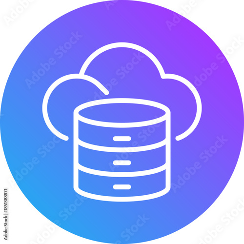 Cloud storage icon for digital finance, business, website, application, printing, document, poster design, etc