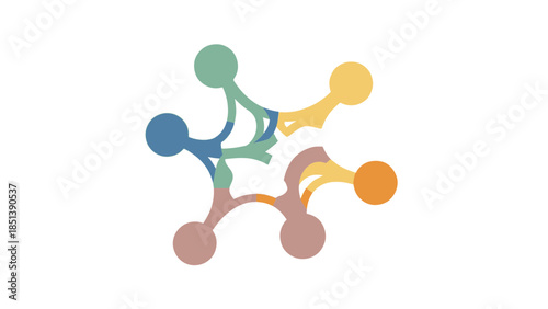 Abstract illustration of a dynamic network with interconnected colorful nodes and branching lines, symbolizing connection and growth.