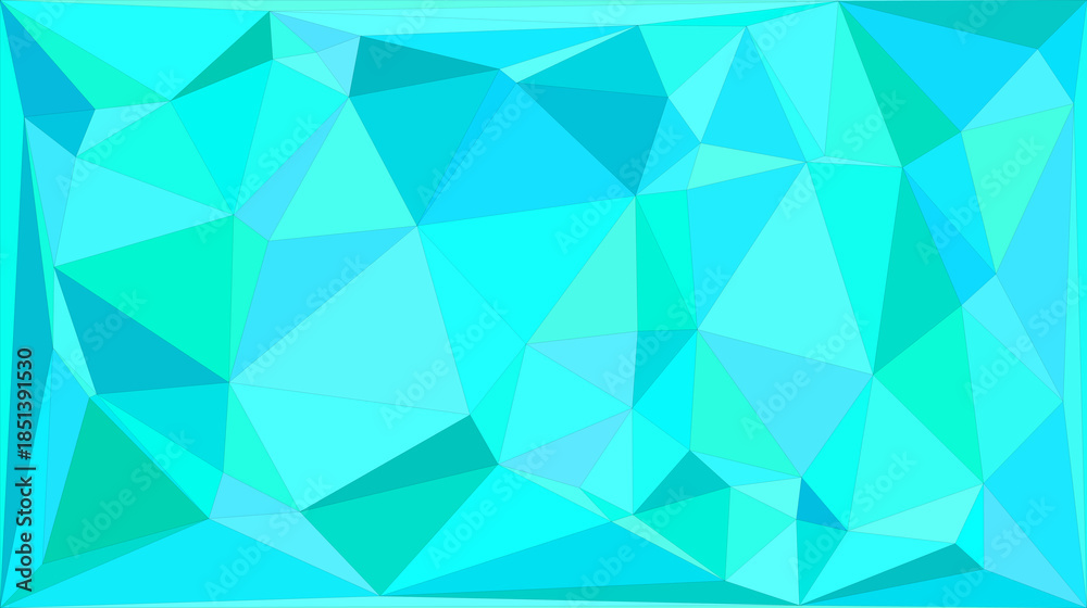 Obraz premium Turquoise Low Poly Abstract Geometric Background
