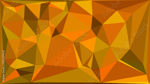Orange Low Poly Abstract Polygon Background