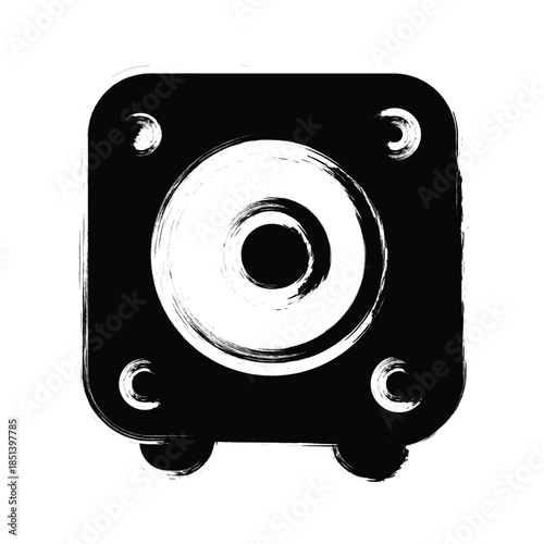 Multimedia speaker icon design template