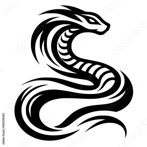 Snake head silhouette vector design