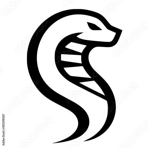 Snake head silhouette vector design