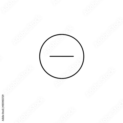 Minimal Minus Remove Button Outline Icon
A clean thin line minus remove button icon featuring a centered horizontal line inside a precise circular outline. Designed with a consistent 2.5px stroke .