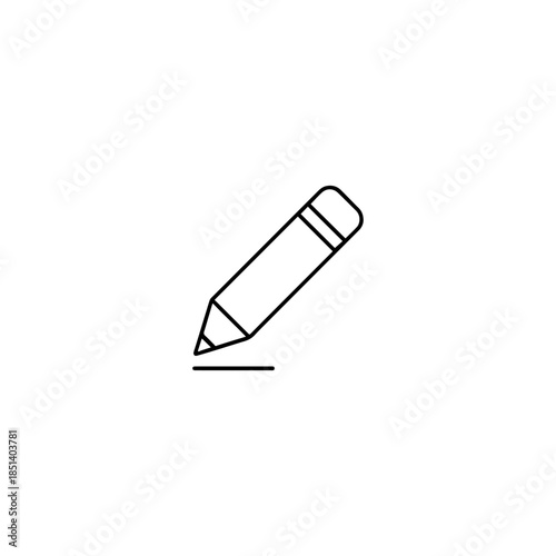 Minimal Pencil Edit Button Outline Icon
A clean thin‑line pencil edit button icon featuring a diagonal pencil with eraser and tip, drawn with a consistent 2.5px stroke. Isolated on a white background,