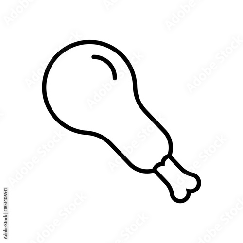 chicken thigh icon vector illustration