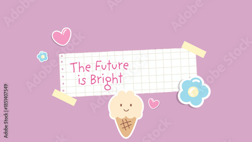 Pink Cute Playful Birthday wishing card