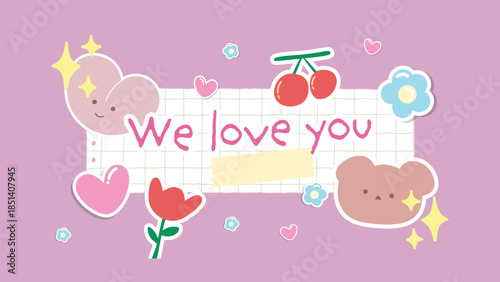 Pink Cute Playful Birthday wishing card