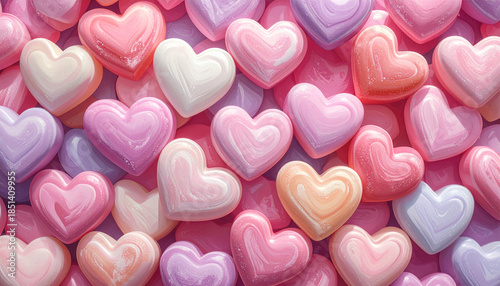 Pastel Heart Shaped Candies Candy