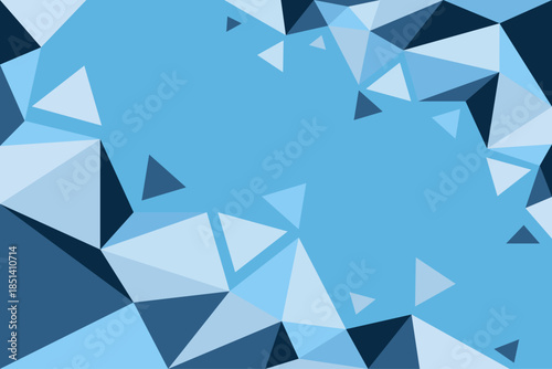 blue abstract background with triangles