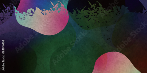 曲線　黒　幾何学　模様　背景