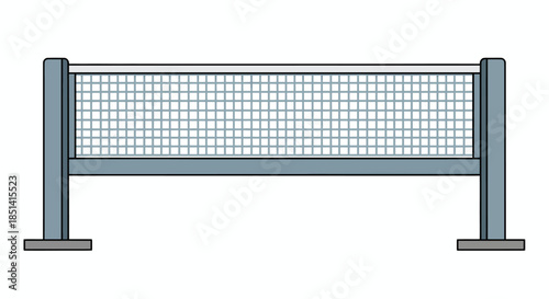 A simple vector illustration of a volleyball net, depicted with a clean and minimalistic design, ideal for sports-related projects and educational materials.