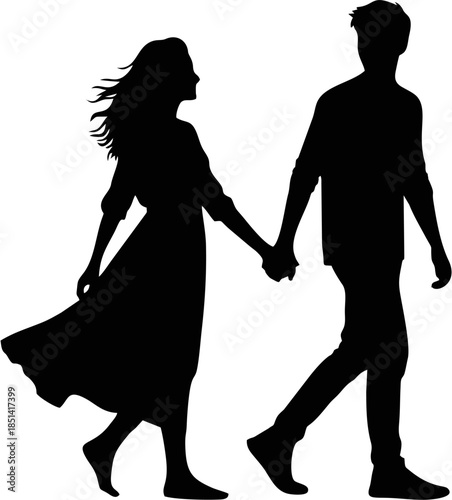 silhouette of a couple