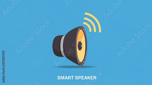 Digital audio assistant icon representing advanced artificial intelligence and smart home integration