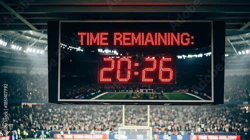Stadium Scoreboard: Time Remaining in Game