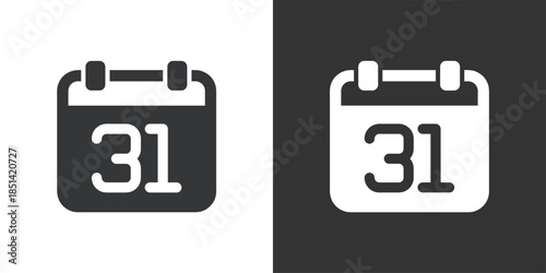 Calendar Date icon. Solid glyph series icon
