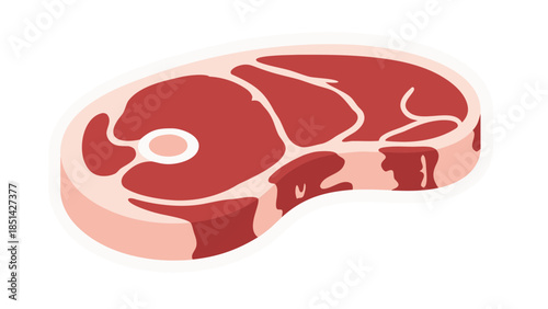 Fresh Raw Steak Illustration
