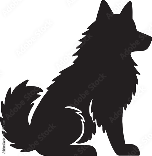 A simple black and white illustration depicting a classic style key icon