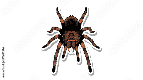 Illustration of a Tarantula Spider Sticker