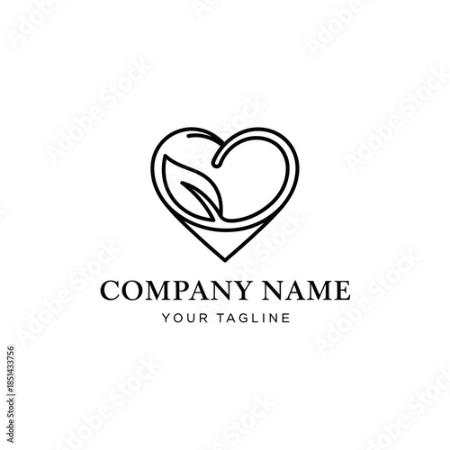 heart logo vector wellness 