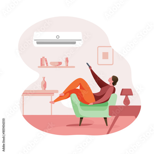 illustration of a woman sitting in a chair