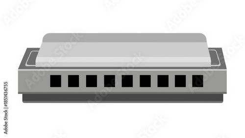 Minimalist Gray Harmonica Illustration