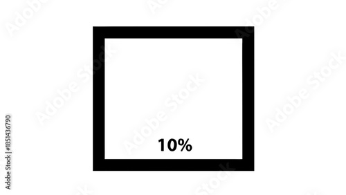 Minimalist Square with 10% Percentage Label